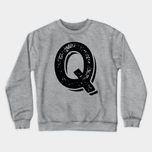 Capital Letter Q Name Initial Monogram Crewneck Sweatshirt